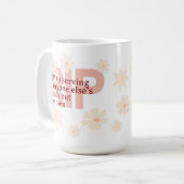 Moderne minimale rosa, kundenspezifische Affirmati Kaffeetasse (Vorderseite Links)