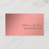 Moderne minimale Rose Gold Gradient Visitenkarte (Vorderseite)