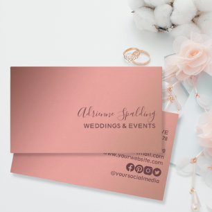 Moderne minimale Rose Gold Gradient Visitenkarte