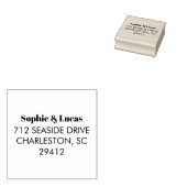 Moderne Minimale Rücksendeadresse für Ehepaare Gummistempel (Stempel)