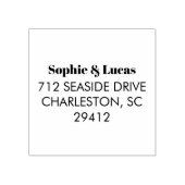 Moderne Minimale Rücksendeadresse für Ehepaare Gummistempel (Prägung)