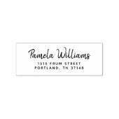 Moderne Minimale Rücksendeadresse für Script-Indiv Gummistempel (Prägung)