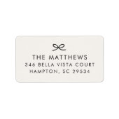 Moderne minimale Rücksendeadresse mit handgezogene Adressaufkleber (Vorne)