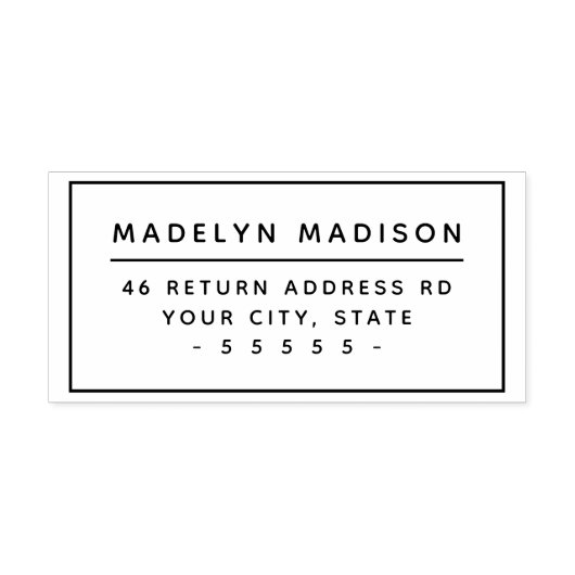 Moderne minimale Rücksendeadresse Permastempel (Design)