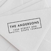 Moderne minimale Rücksendeadresse von Familienname Gummistempel
