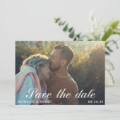 moderne minimale rustikale Foto Save the Date Card (Stehend Vorderseite)