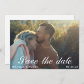 moderne minimale rustikale Foto Save the Date Card (Vorne/Hinten)