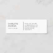 Moderne, minimale Salon-Visitenkarte, Aquarell Mini Visitenkarte (Rückseite)