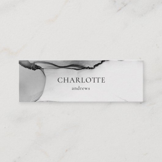 Moderne, minimale Salon-Visitenkarte, Aquarell Mini Visitenkarte (Vorderseite)