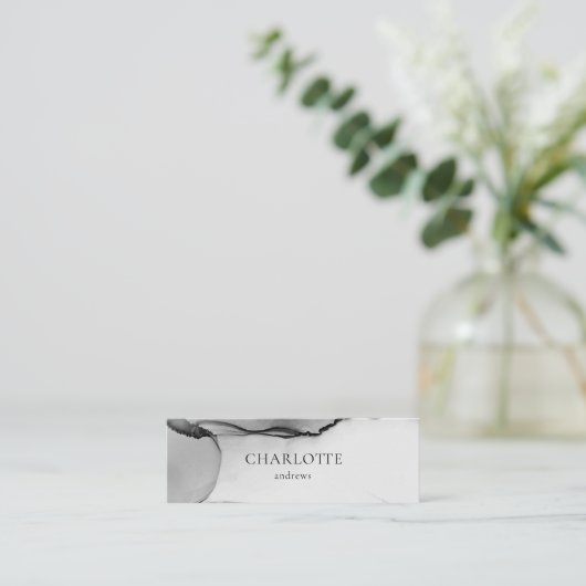 Moderne, minimale Salon-Visitenkarte, Aquarell Mini Visitenkarte (Stehend Vorderseite)