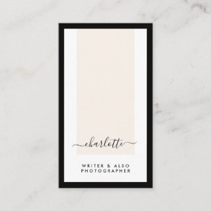 Moderne minimale Sauberkeit Elegante Kalligrafie V Visitenkarte