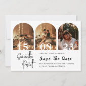 Moderne minimale Save the Date Bogendecke Einladung (Vorderseite)