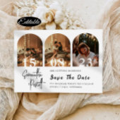 Moderne minimale Save the Date Bogendecke Einladung