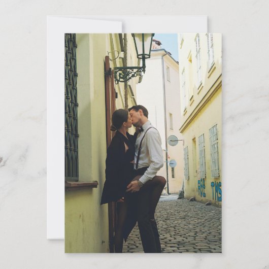 Moderne minimale Save the Date Einladung (Rückseite)