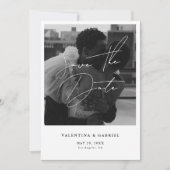 Moderne minimale Save the Date Einladung (Vorderseite)