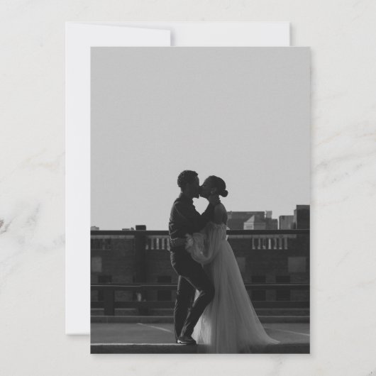 Moderne minimale Save the Date Einladung (Rückseite)