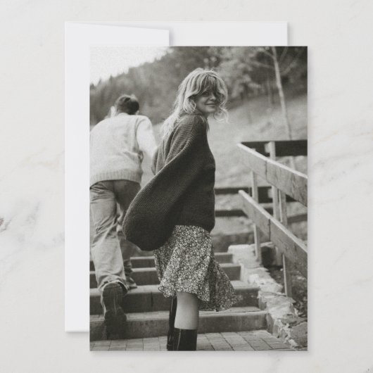 Moderne minimale Save the Date Einladung (Rückseite)