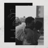 Moderne minimale Save the Date Einladung (Vorne/Hinten)