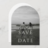 Moderne minimale Save the Date Einladung (Vorne/Hinten)