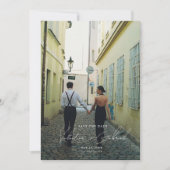 Moderne minimale Save the Date Einladung (Vorderseite)