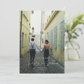 Moderne minimale Save the Date Einladung (Stehend Vorderseite)