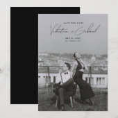 Moderne minimale Save the Date Einladung (Vorne/Hinten)