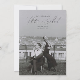 Moderne minimale Save the Date Einladung