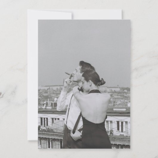 Moderne minimale Save the Date Einladung (Rückseite)