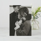 Moderne minimale Save the Date Einladung (Stehend Vorderseite)