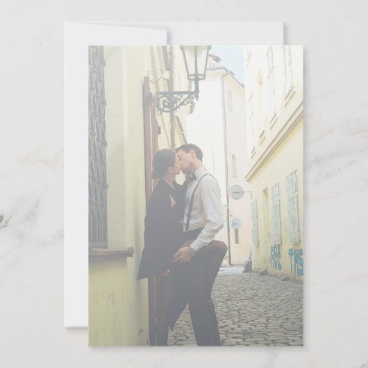 Moderne minimale Save the Date Einladung (Rückseite)