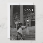 Moderne minimale Save the Date Einladung (Vorderseite)