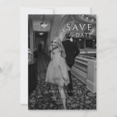 Moderne minimale Save the Date Einladung (Vorderseite)