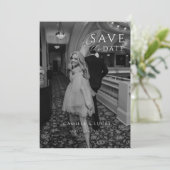 Moderne minimale Save the Date Einladung (Stehend Vorderseite)