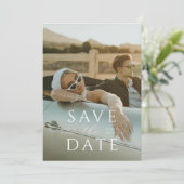 Moderne minimale Save the Date Einladung (Stehend Vorderseite)