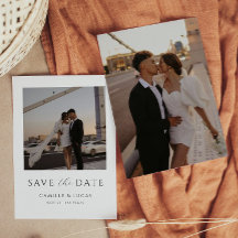 Moderne minimale Save the Date Einladung