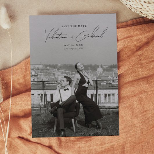 Moderne minimale Save the Date Einladung