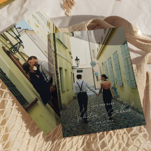 Moderne minimale Save the Date Einladung