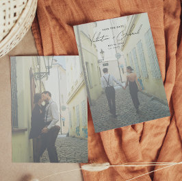 Moderne minimale Save the Date Einladung