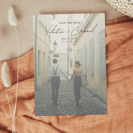 Moderne minimale Save the Date Einladung