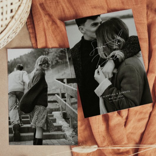 Moderne minimale Save the Date Einladung