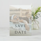 Moderne minimale Save the Date Einladung (Stehend Vorderseite)