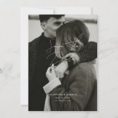 Moderne minimale Save the Date Einladung (Vorderseite)