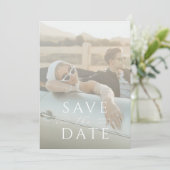 Moderne minimale Save the Date Einladung (Stehend Vorderseite)