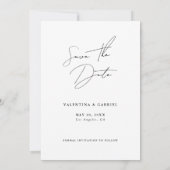 Moderne minimale Save the Date Einladung (Rückseite)