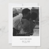 Moderne minimale Save the Date Einladung (Vorderseite)