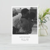 Moderne minimale Save the Date Einladung (Stehend Vorderseite)