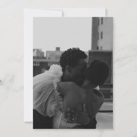 Moderne minimale Save the Date Einladung (Vorderseite)