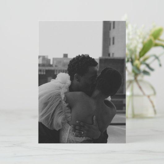 Moderne minimale Save the Date Einladung (Stehend Vorderseite)