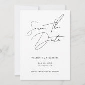 Moderne minimale Save the Date Einladung (Rückseite)