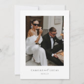 Moderne minimale Save the Date Einladung (Rückseite)